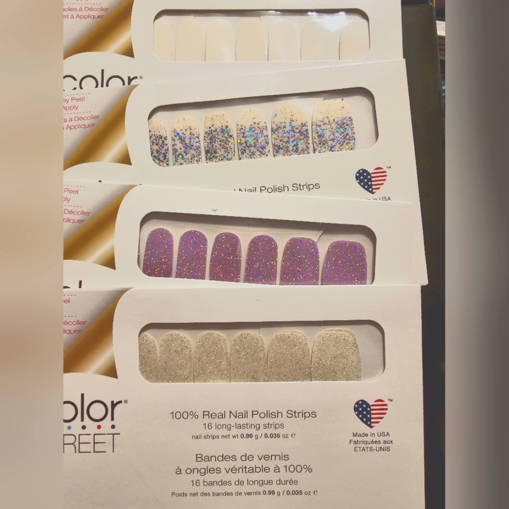 Color Street nail strips lot of 4